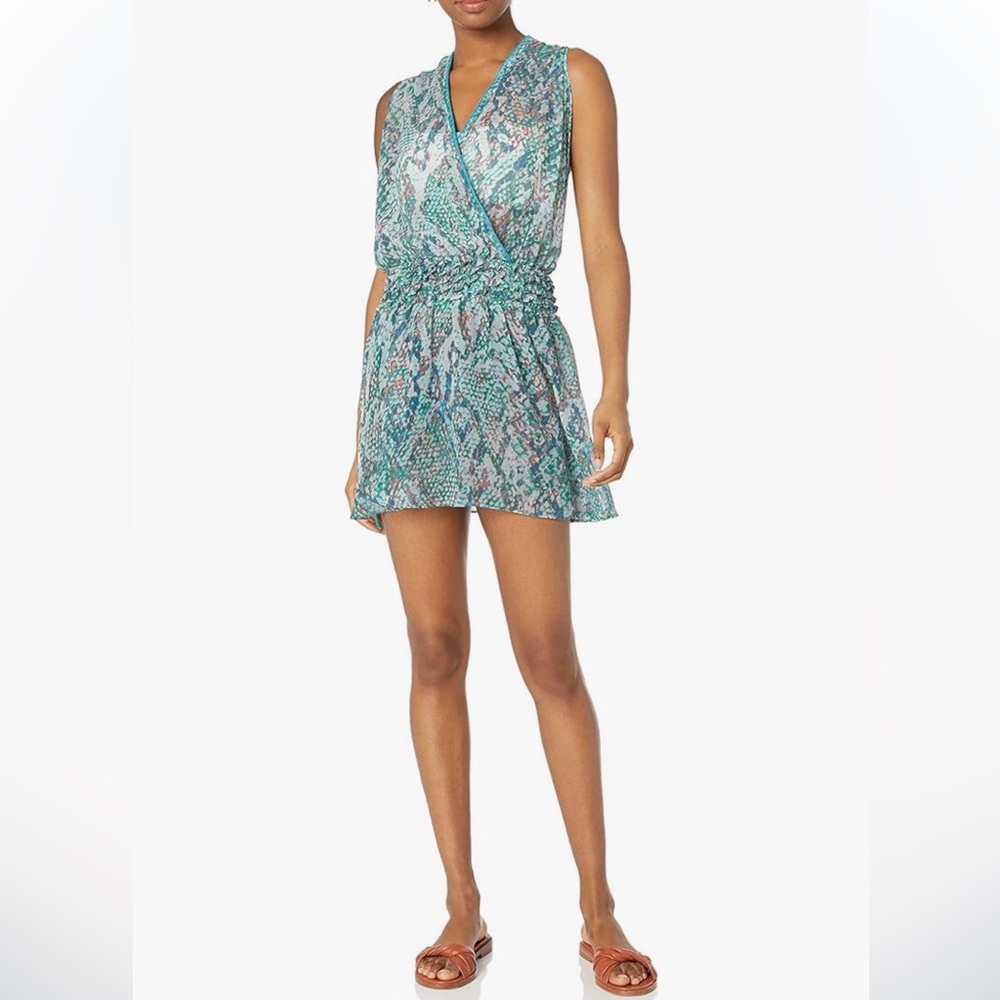 Ramy Brook Women's Printed Mesina Racer Back Dress Medium